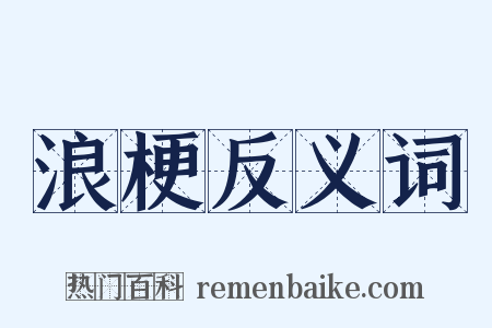 浪梗反义词是什么意思的图片